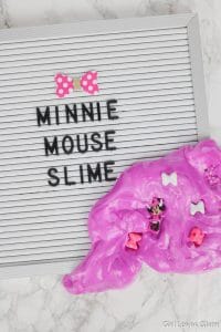 Minnie Mouse Soft Slime Recipe on www.girllovesglam.com