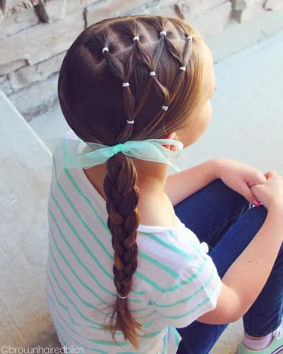 Netted Side Braid for Little Girls