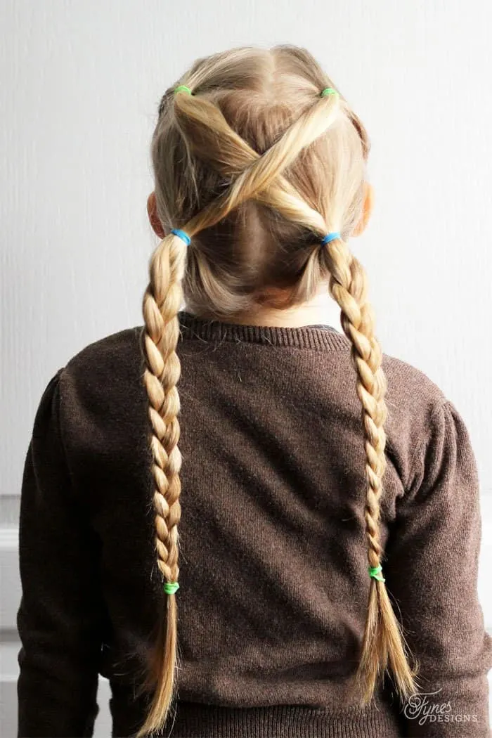 Twisted Braided Pigtails for Little Girls