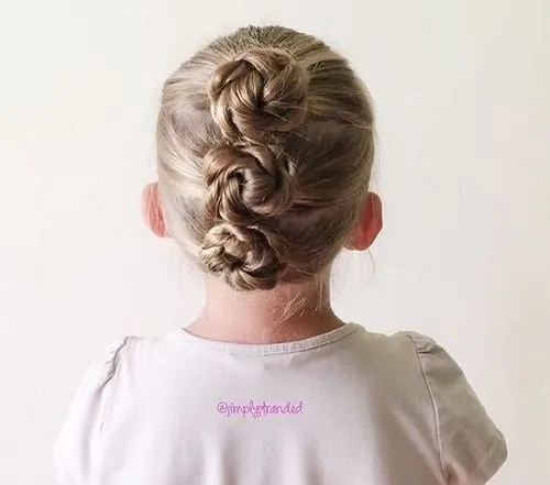Rope Twist Buns Little girl Hairstyle