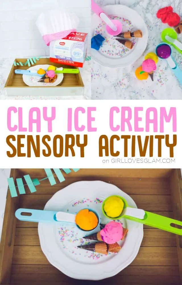 Clay Ice Cream Sensory Activity on www.girllovesglam.com