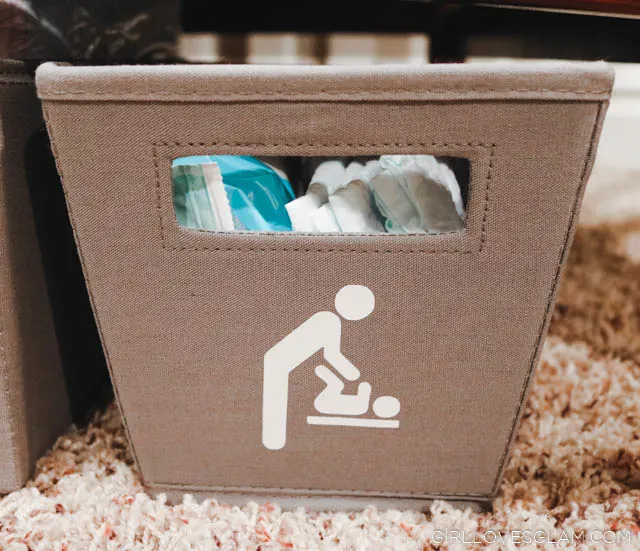 Diaper changing storage