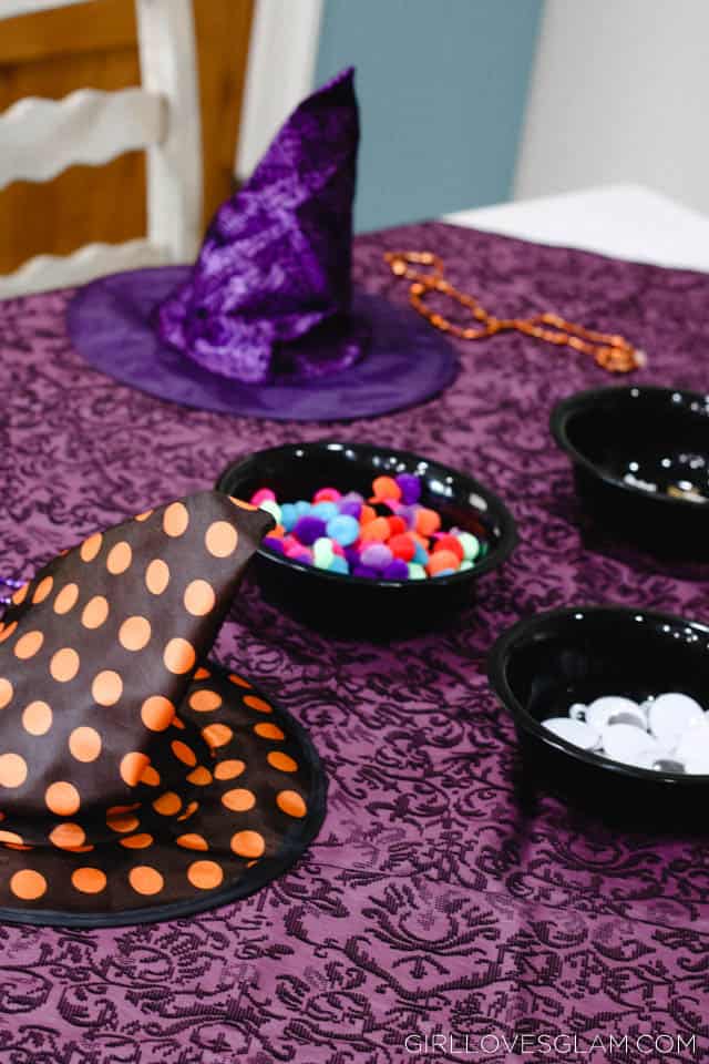Halloween Party Idea Witch Hat Decorating on www.girllovesglam.com