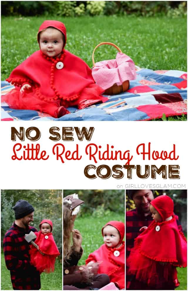 No Sew Baby Little Red Riding Hood Costume Girl Loves Glam No Sew Baby Little Red Riding Hood Costume Girl Loves Glam