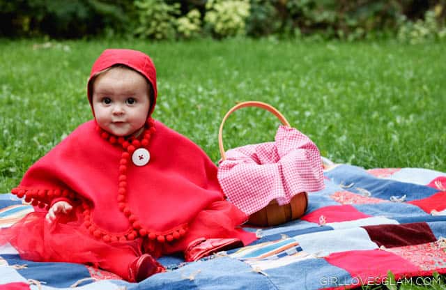 Baby Little Red Riding Hood Costume Tutorial on www.girllovesglam.com