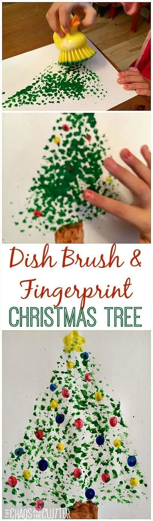 Dip Brush Christmas Tree Craft
