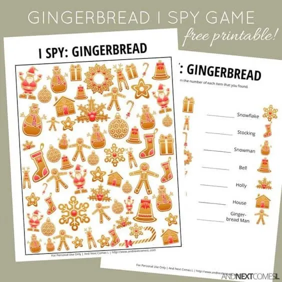 I Spy Gingerbread Game