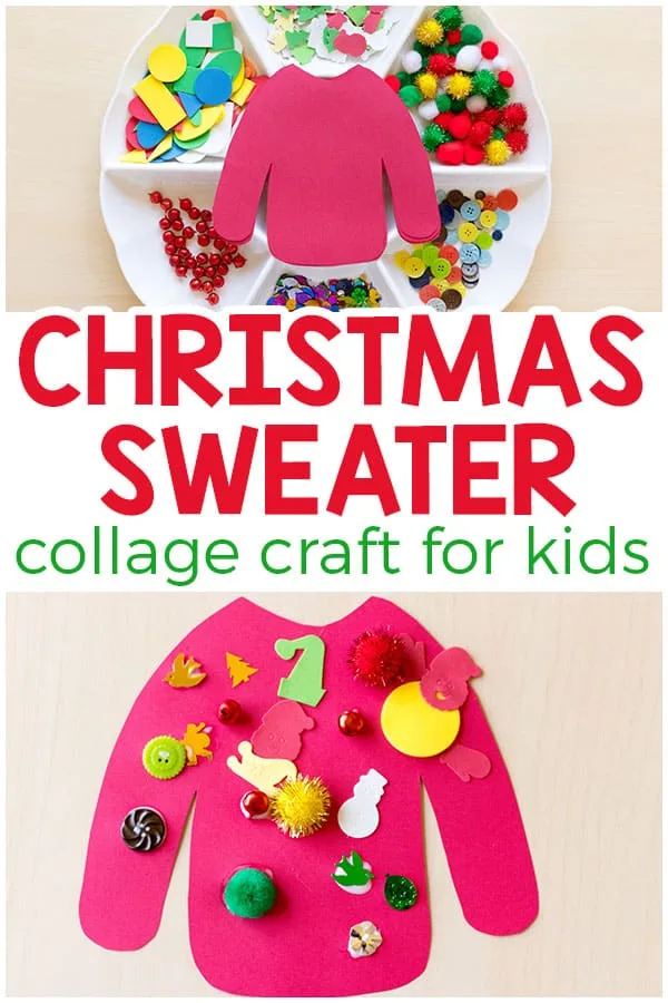 Ugly Christmas Sweater Collage Craft