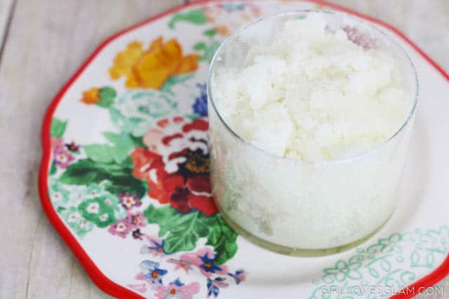 Vanilla Mint Homemade Sugar Scrub Recipe on www.girllovesglam.com
