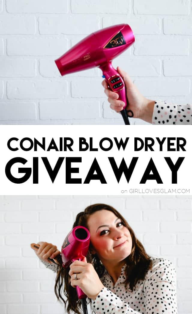 Conair Blow Dryer Giveaway on www.girllovesglam.com