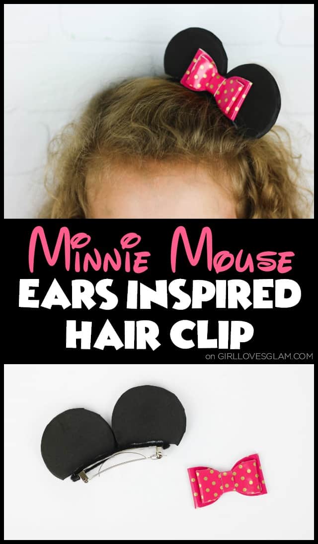 Minnie Mouse Ears Hair Clip on www.girllovesglam.com