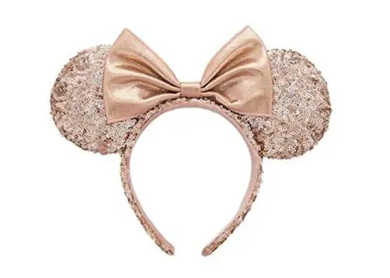 Rose Gold Minnie Ears on Amazon