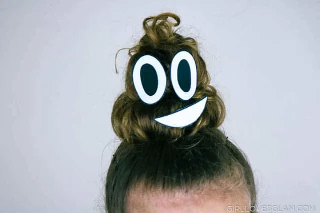 Poop Emoji Hair Crazy Hair Day Hairstyle on www.girllovesglam.com