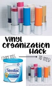 Vinyl Organization Hack on www.girllovesglam.com