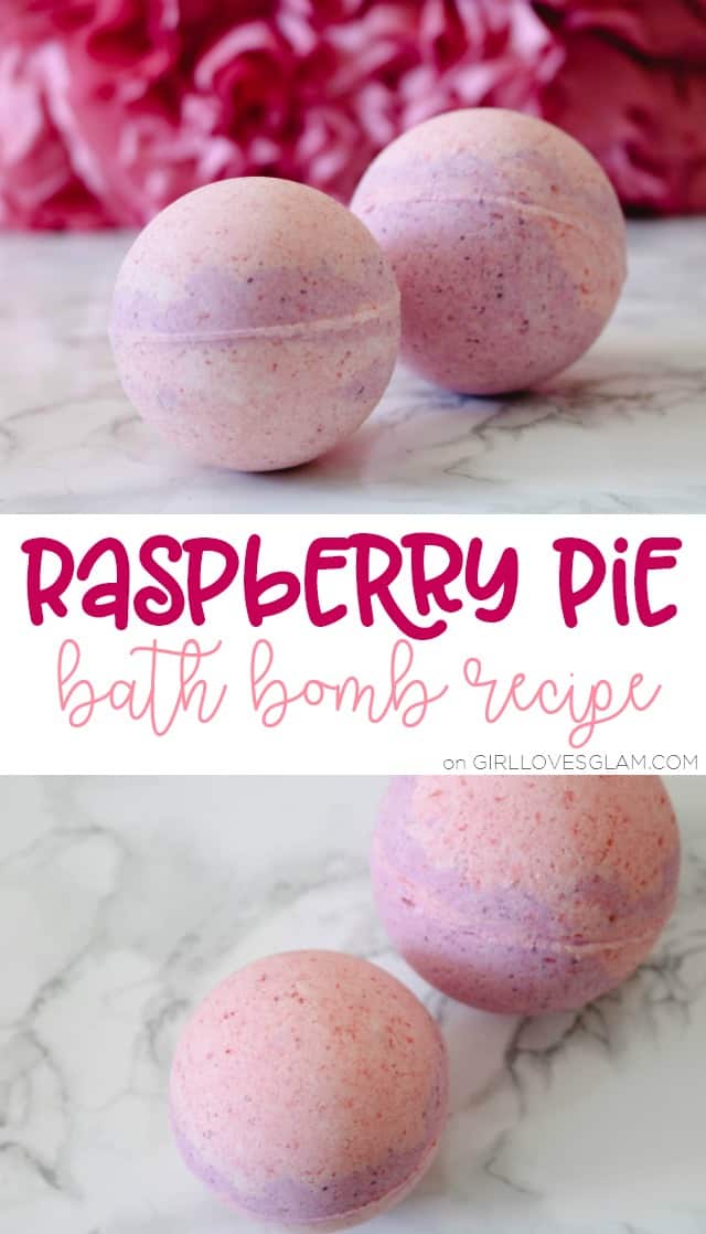 Raspberry Pie Handmade Bath Bomb on www.girllovesglam.com