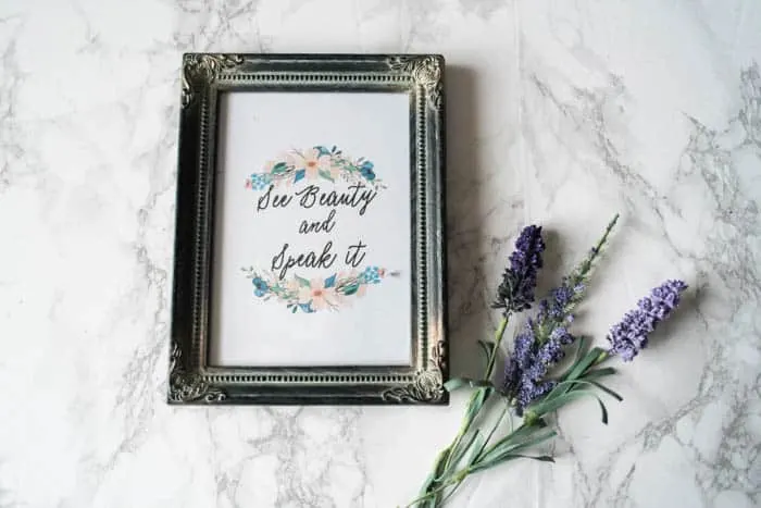 See Beauty and Speak It Printable