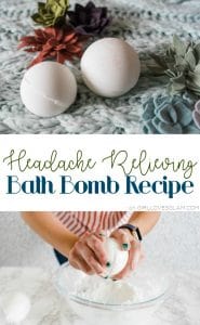 Headache Relieving Bath Bomb Recipe on www.girllovesglam.com