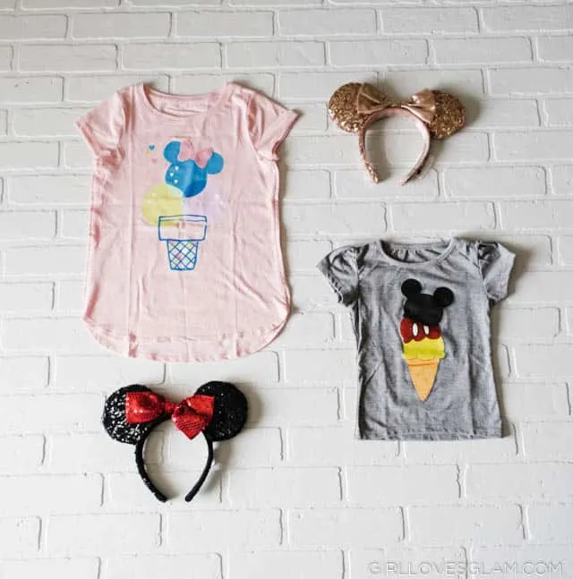 Mickey and Minnie Mouse Ice Cream Shirts