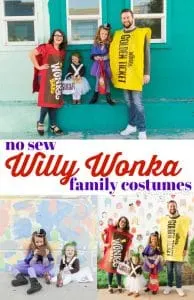 No Sew Willy Wonka Family Costumes