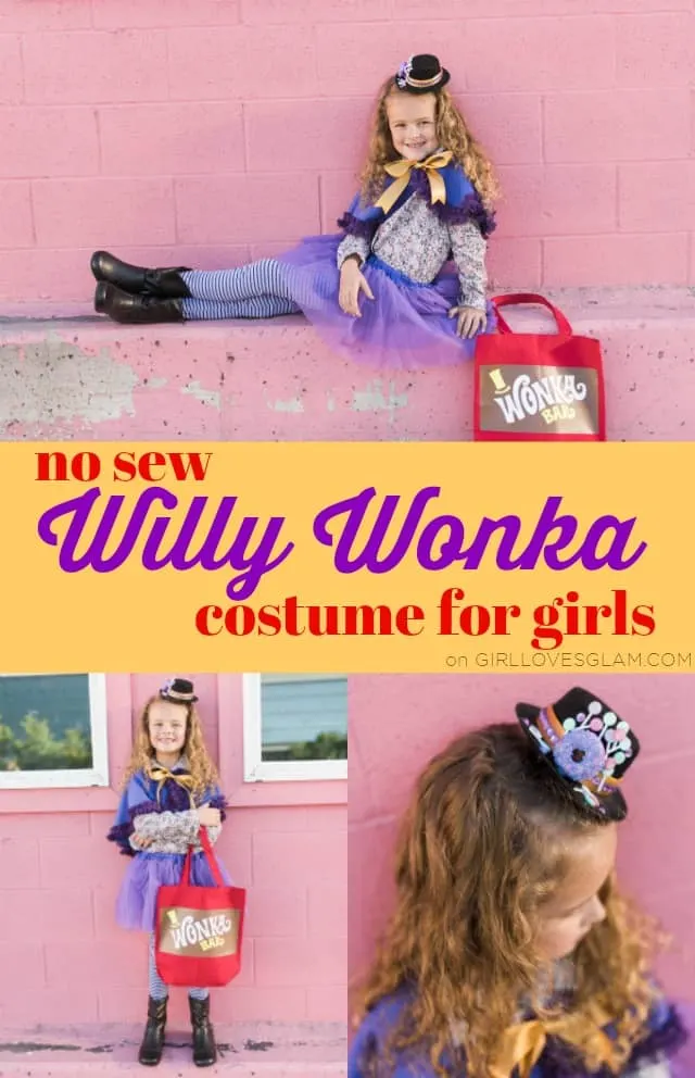 No Sew Willy Wonka Costume for Girls Girl Loves Glam