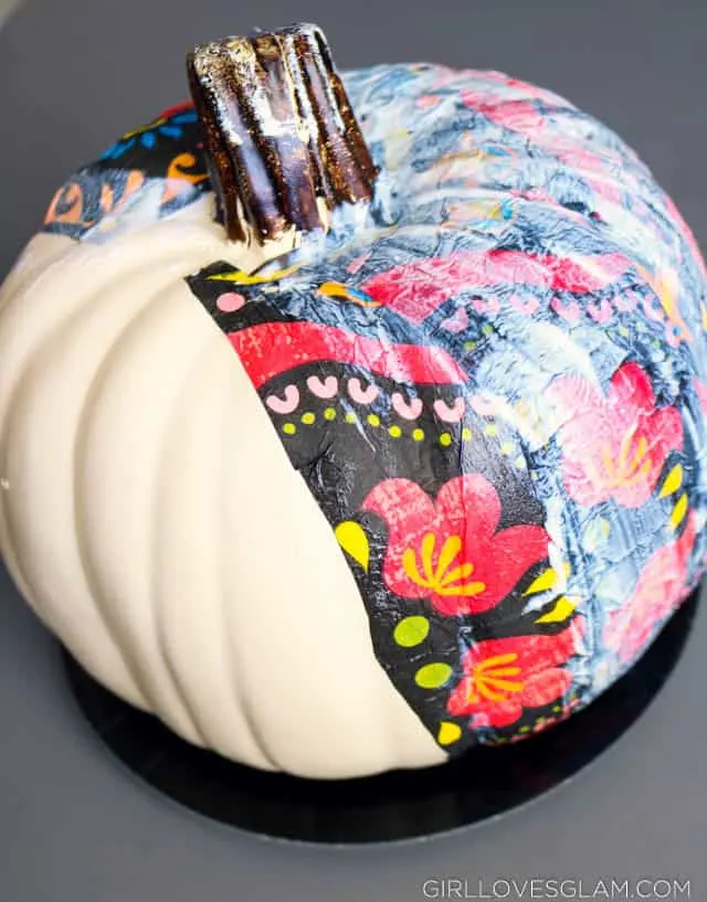 How to Mod Podge a Pumpkin