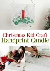 Christmas Kid Craft Handprint Candle on www.girllovesglam.com