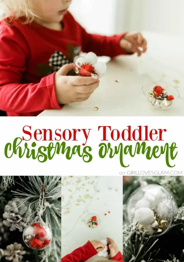 Sensory Toddler Christmas Ornament on www.girllovesglam.com