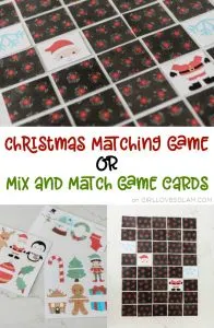 Christmas Matching Game or Mix and Match Game Cards on www.girllovesglam.com