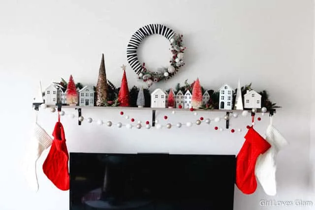 Faux Christmas Mantel Decor