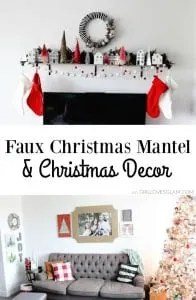 Faux Christmas Mantel on www.girllovesglam.com