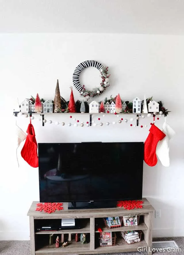Faux Mantel Shelf Christmas Decor