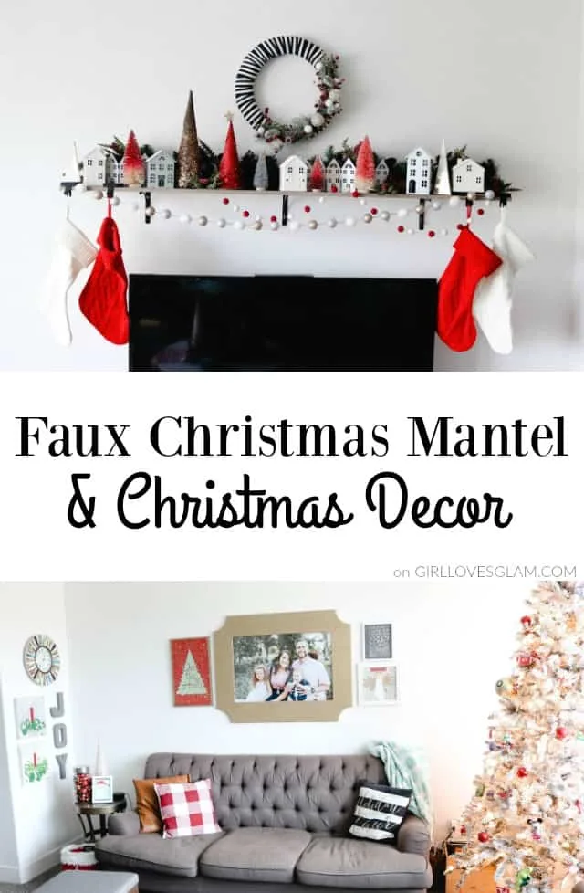 Faux Christmas Mantel on www.girllovesglam.com