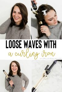 Loose waves with a curling iron on www.girllovesglam.com