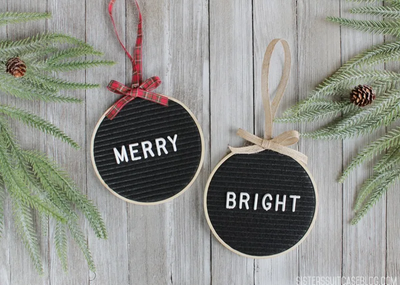 Modern Christmas Letterboard Ornaments