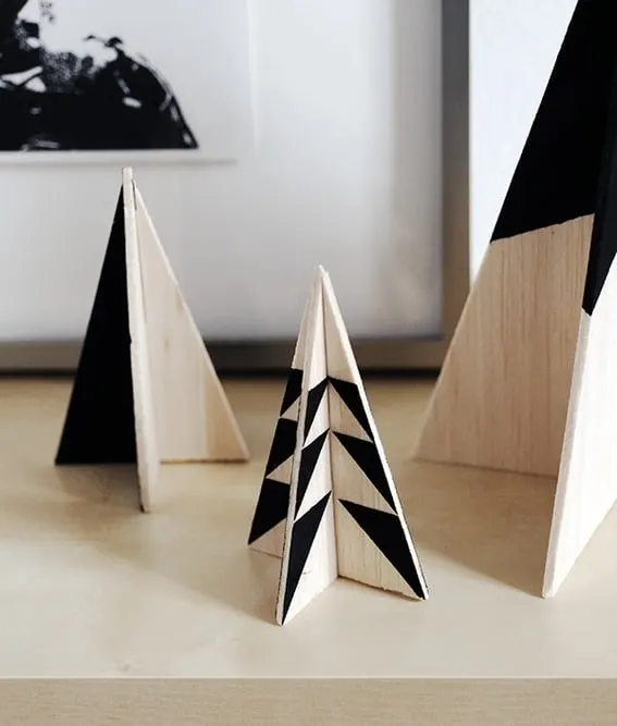 Black and White Modern Christmas Trees