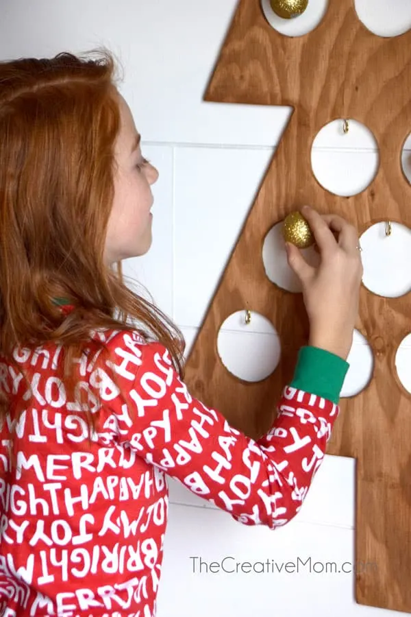 Wooden Tree Modern Christmas Advent Calendar