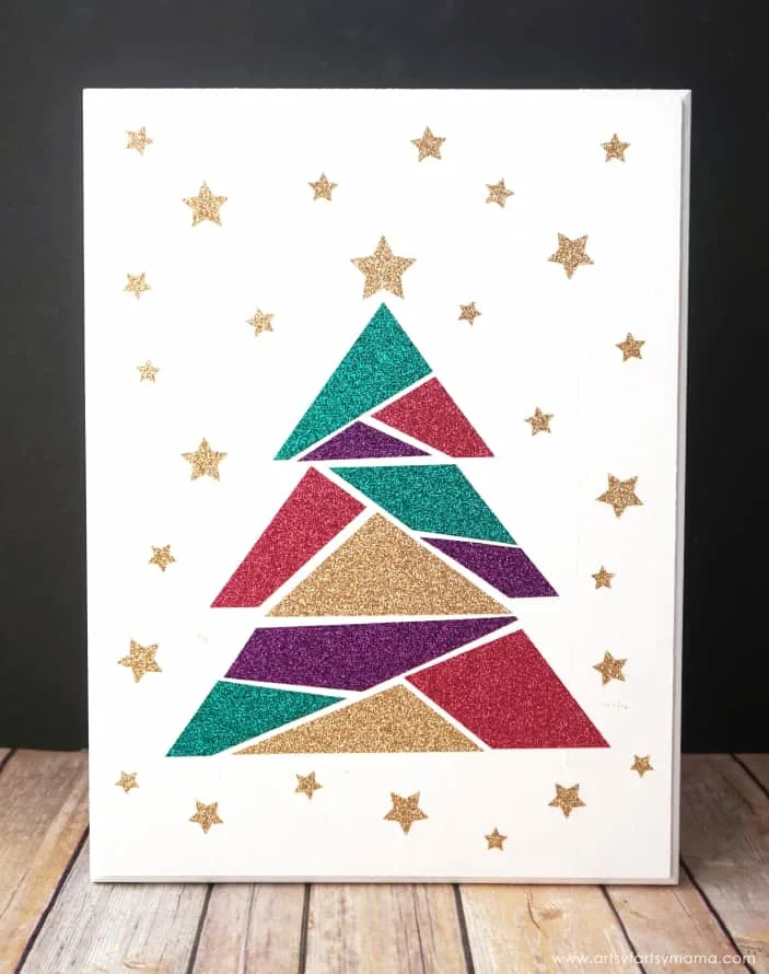 Modern Christmas Tree Geometric Sign