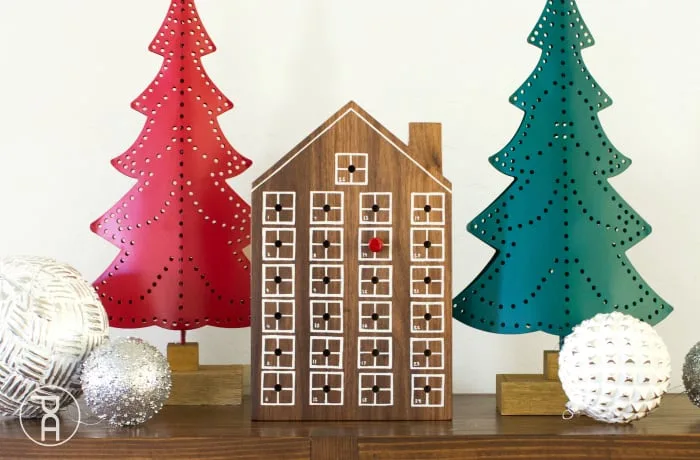 Wood House Modern Christmas Advent Calendar