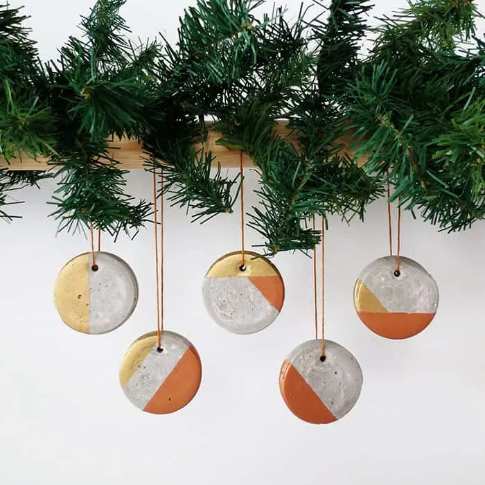 Concrete Modern Christmas Ornaments