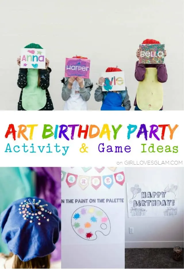 Art Birthday Party Activity and Game Ideas