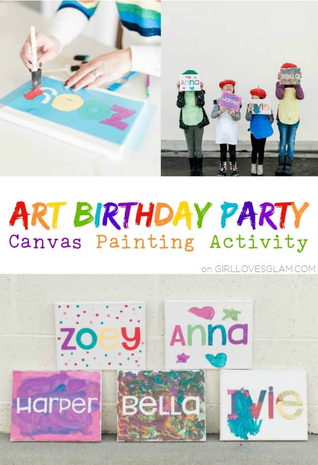 Art Birthday Party Activity And Game Ideas Girl Loves Glam