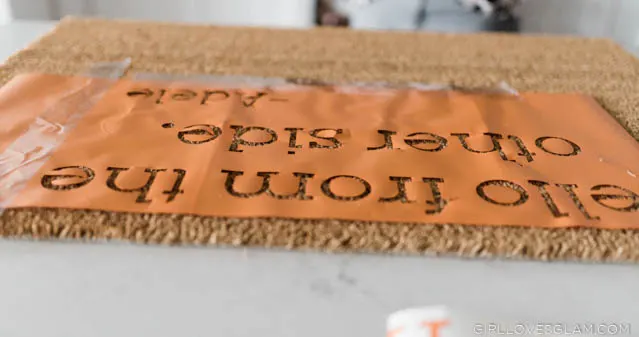 Personalized Doormat with vinyl