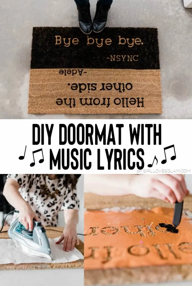 DIY Doormat with Music Lyrics