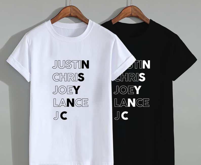 NSYNC Shirt Names