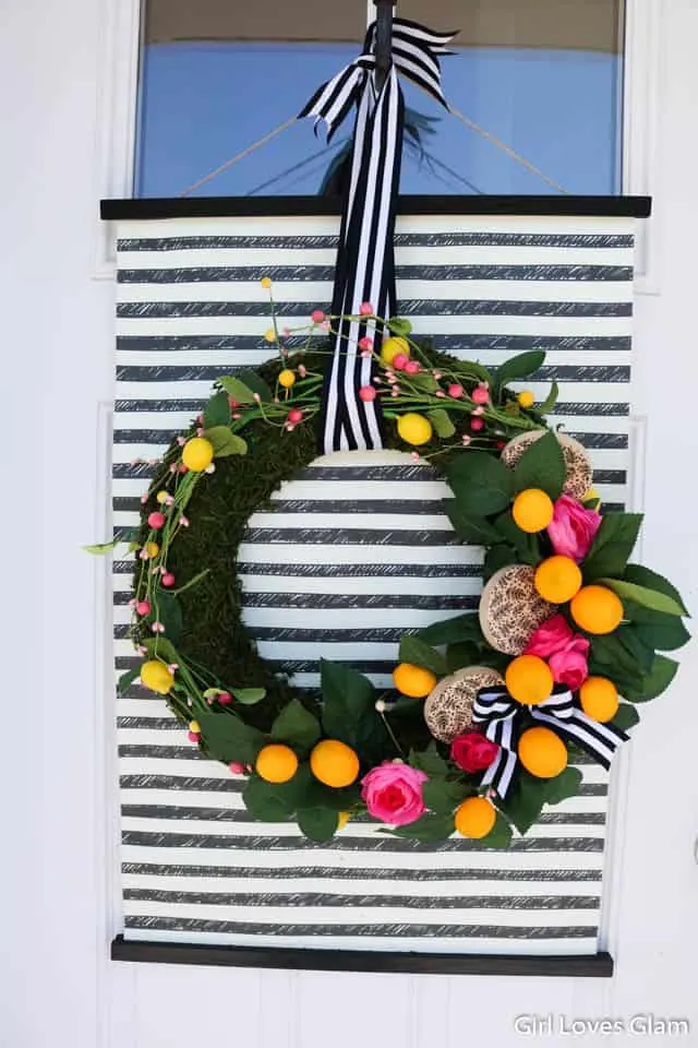 Striped Lemon Wreath