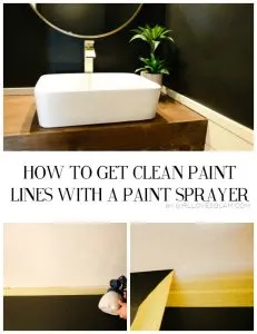 How to Get Clean Paint Lines with a Paint Sprayer on www.girllovesglam.com