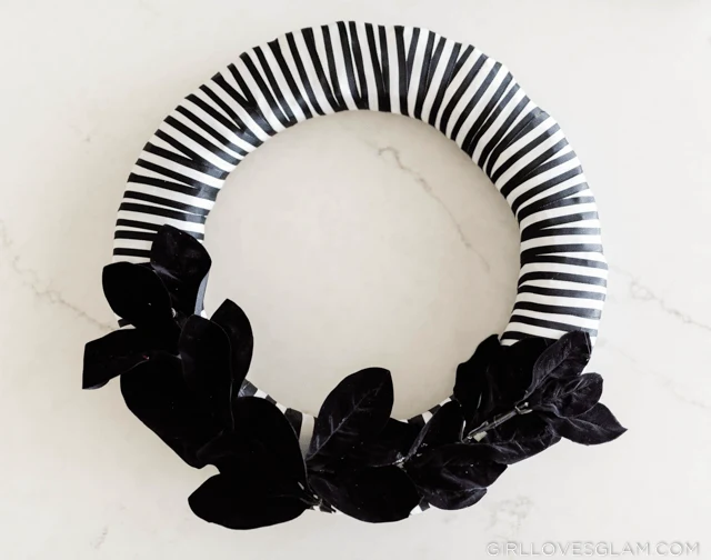 Black and White Wreath