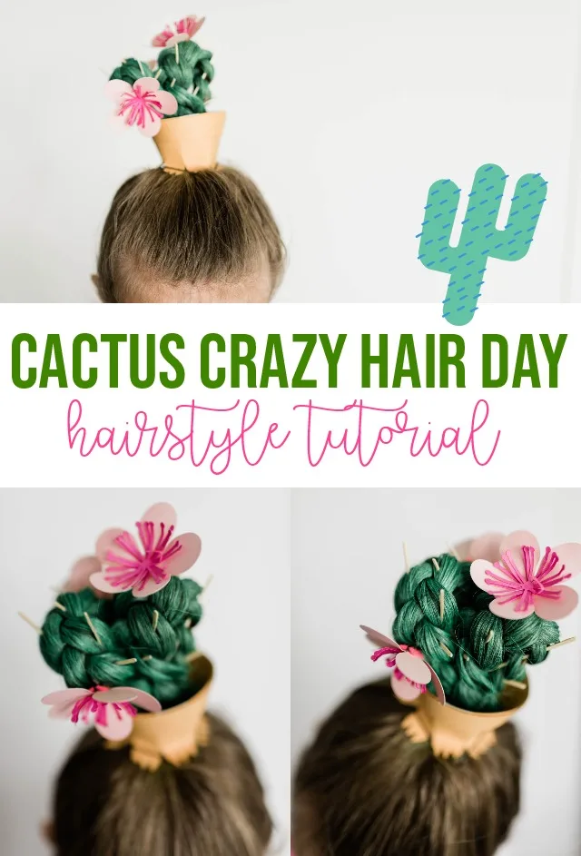 Cactus Crazy Hair Day Hairstyle - Girl Loves Glam