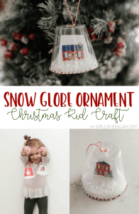 Snow Globe Ornament Christmas Kid Craft on girllovesglam.com