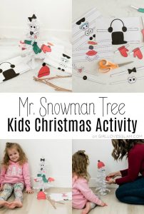 Snowman Tree Kids Christmas Activity on www.girllovesglam.com